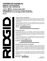 Предварительный просмотр 32 страницы RIDGID R7111 Operator'S Manual