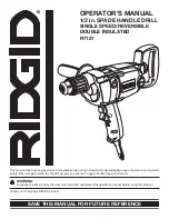 RIDGID R7121 Operator'S Manual предпросмотр