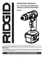 RIDGID R81030 Operator'S Manual preview