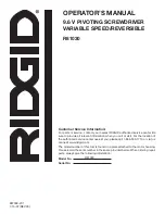 Preview for 16 page of RIDGID R81030 Operator'S Manual