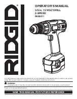 RIDGID R820011 Operator'S Manual предпросмотр