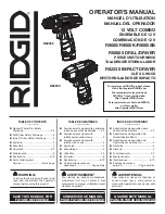 Preview for 1 page of RIDGID R82005 Operator'S Manual