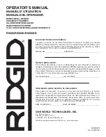 Preview for 24 page of RIDGID R82005 Operator'S Manual