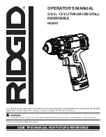 Предварительный просмотр 1 страницы RIDGID R82007 Operator'S Manual