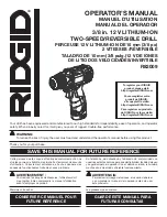 Предварительный просмотр 1 страницы RIDGID R82009 Operator'S Manual