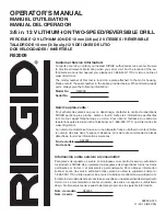 Предварительный просмотр 32 страницы RIDGID R82009 Operator'S Manual