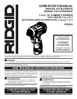 RIDGID R82238 Operator'S Manual предпросмотр