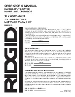 Предварительный просмотр 16 страницы RIDGID R82920 Operator'S Manual