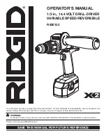 RIDGID R830153 Operator'S Manual предпросмотр