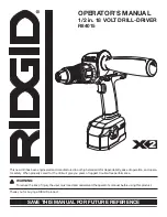 Preview for 1 page of RIDGID R84015 Operator'S Manual