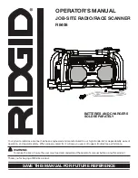 RIDGID R8408 Operator'S Manual preview