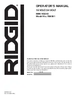 Предварительный просмотр 12 страницы RIDGID R84081 Operator'S Manual