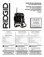 Preview for 1 page of RIDGID R84084 Operator'S Manual