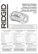 RIDGID R84085 Operator'S Manual предпросмотр