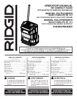 Preview for 1 page of RIDGID R84086 Operator'S Manual