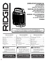 Preview for 1 page of RIDGID R84088 Operator'S Manual