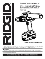 RIDGID R8411503 Operator'S Manual предпросмотр