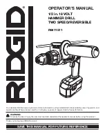 Предварительный просмотр 1 страницы RIDGID R8411511 Operator'S Manual