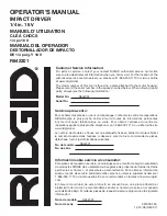 Preview for 28 page of RIDGID R842301 Operator'S Manual