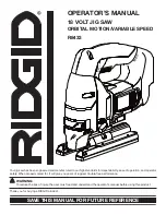 Предварительный просмотр 1 страницы RIDGID R8433 Operator'S Manual