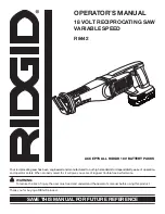 RIDGID R8442 Operator'S Manual preview