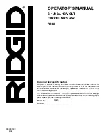 Предварительный просмотр 24 страницы RIDGID R845 Operator'S Manual