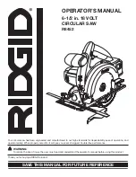 RIDGID R8452 Operator'S Manual предпросмотр