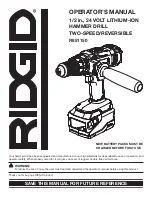 RIDGID R851150 Operator'S Manual предпросмотр