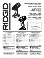 Предварительный просмотр 1 страницы RIDGID R86001 Operator'S Manual