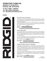 Preview for 32 page of RIDGID R86005 Operator'S Manual