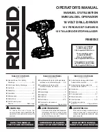 RIDGID R860052 Operator'S Manual предпросмотр