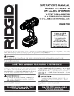 RIDGID R860071B Operator'S Manual preview