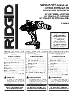 Preview for 1 page of RIDGID R86008 Operator'S Manual