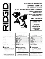 Preview for 1 page of RIDGID R86012 Operator'S Manual