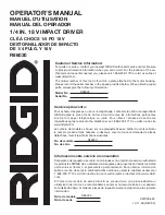 Preview for 28 page of RIDGID R86030 Operator'S Manual