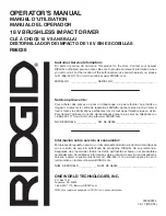 Preview for 20 page of RIDGID R86038 Operator'S Manual