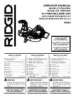 RIDGID R8604 Operator'S Manual предпросмотр