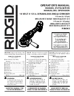 RIDGID R86042 Operator'S Manual предпросмотр