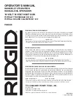 Предварительный просмотр 24 страницы RIDGID R860435 Operator'S Manual