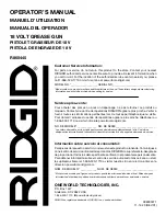 Предварительный просмотр 32 страницы RIDGID R860445 Operator'S Manual