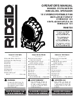 Preview for 1 page of RIDGID R860720 Operator'S Manual