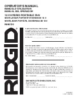 Предварительный просмотр 24 страницы RIDGID R860720 Operator'S Manual