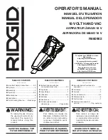 Предварительный просмотр 1 страницы RIDGID R860902 Operator'S Manual