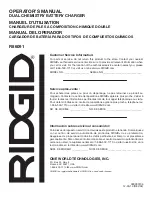 Предварительный просмотр 16 страницы RIDGID R86091 Owner'S Manual