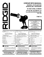 RIDGID R86114 Operator'S Manual предпросмотр