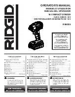 Предварительный просмотр 29 страницы RIDGID R8611503 Operator'S Manual