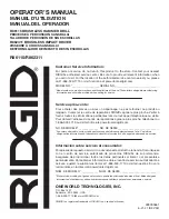 Preview for 32 page of RIDGID R862311 Operator'S Manual