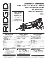 Предварительный просмотр 1 страницы RIDGID R8646 Operator'S Manual