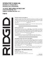 Предварительный просмотр 28 страницы RIDGID R8646 Operator'S Manual