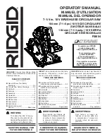 RIDGID R8654 Operator'S Manual предпросмотр